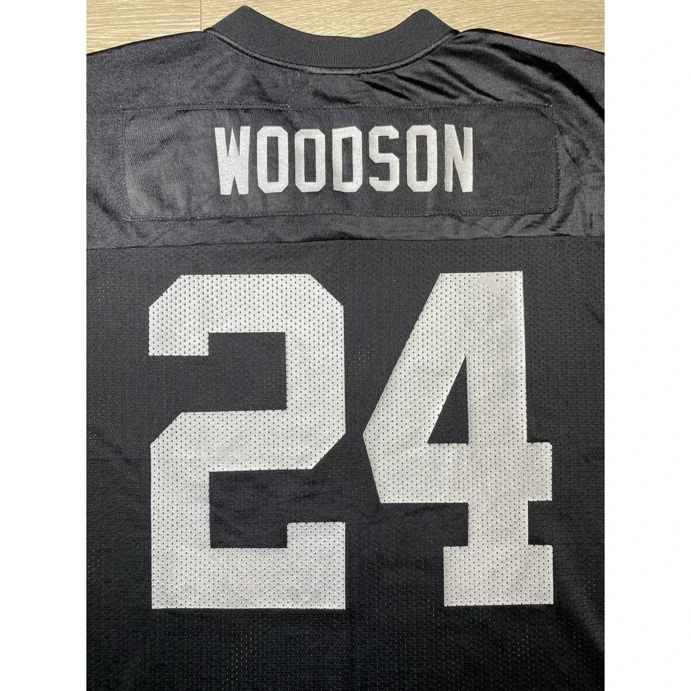 Men Size XL Vintage NFL Adidas Oakland Raiders Charles Woodson #24 Jersey Mesh
